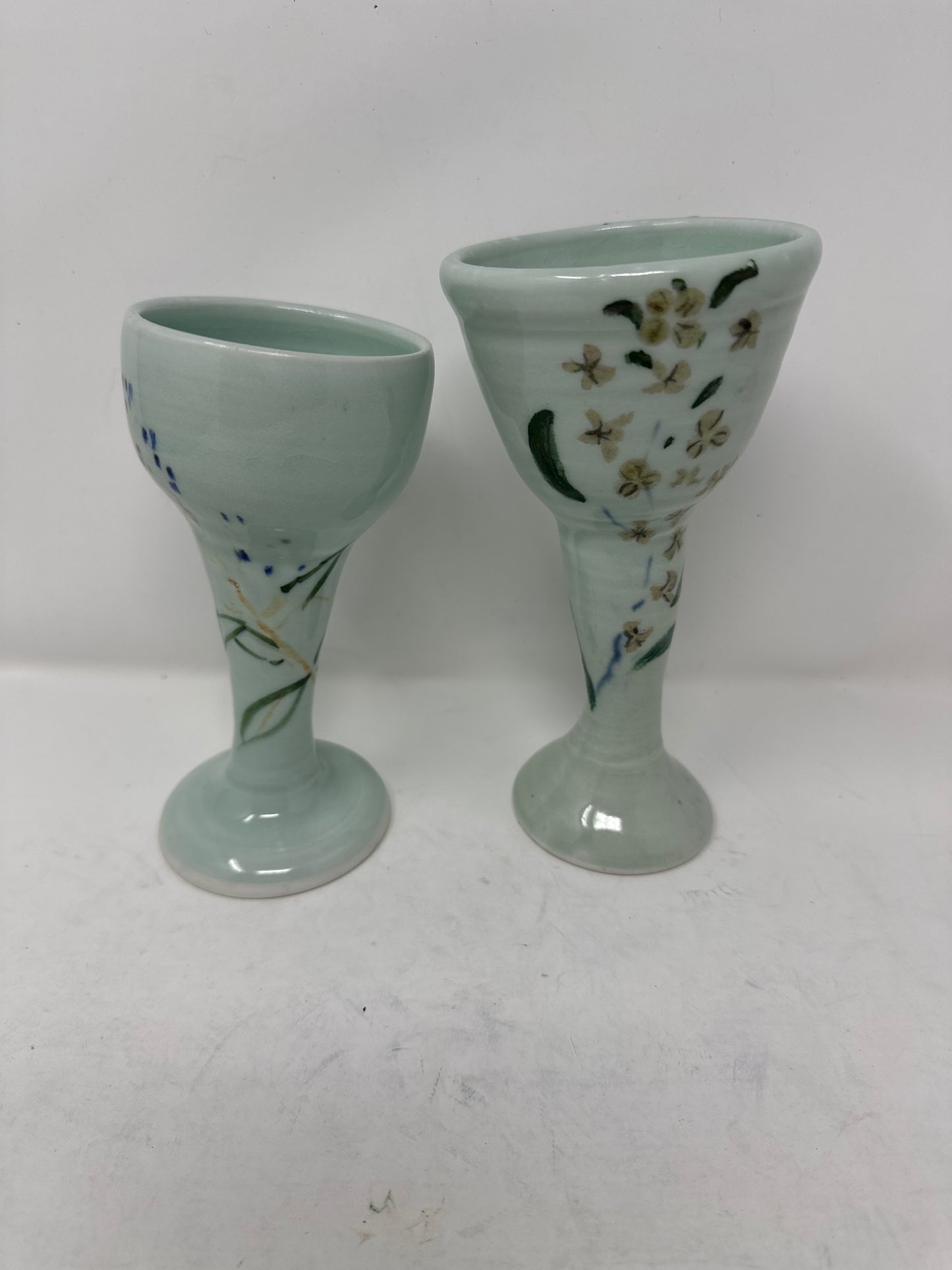 Pottery Wine Goblets - set
