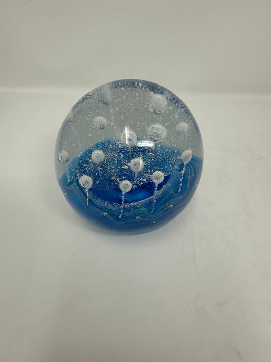 Water Bubbles Glass Art Paperweight