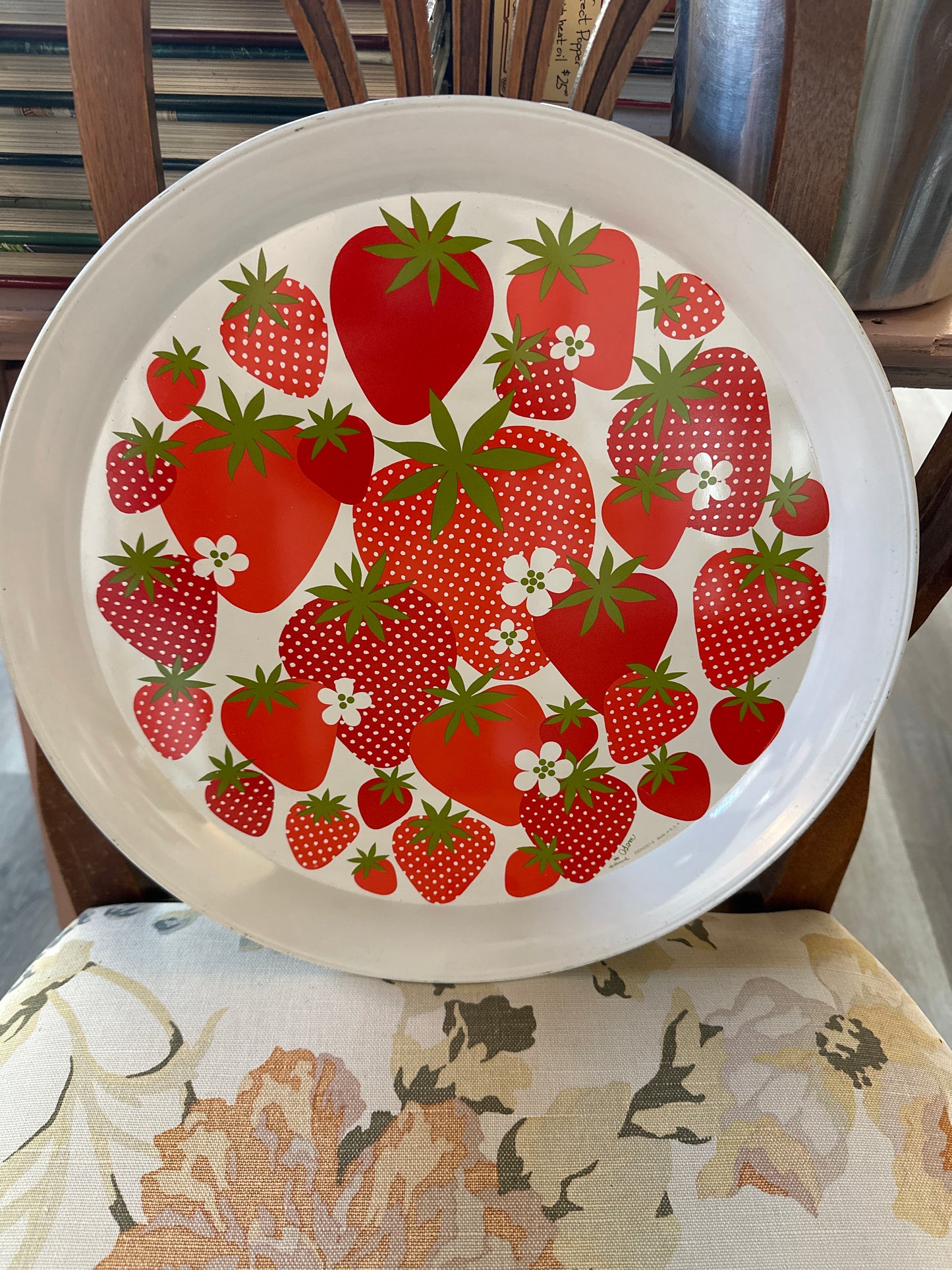 Vintage Strawberry Tray