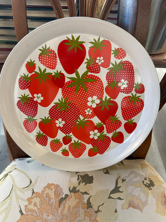 Vintage Strawberry Tray