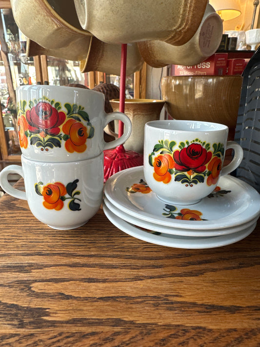 Poppy Demitasse Set of 3