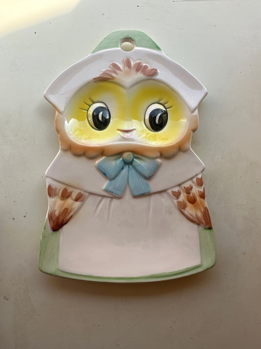 Vintage 1970s Owl Spoon Rest 2
