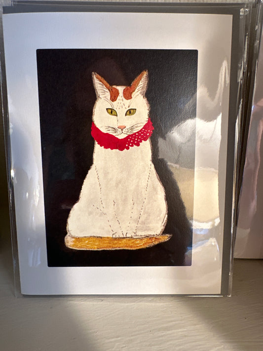 White Cat Card