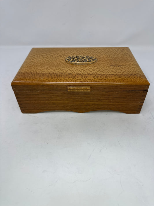 Vintage Light Wood Treasure Box