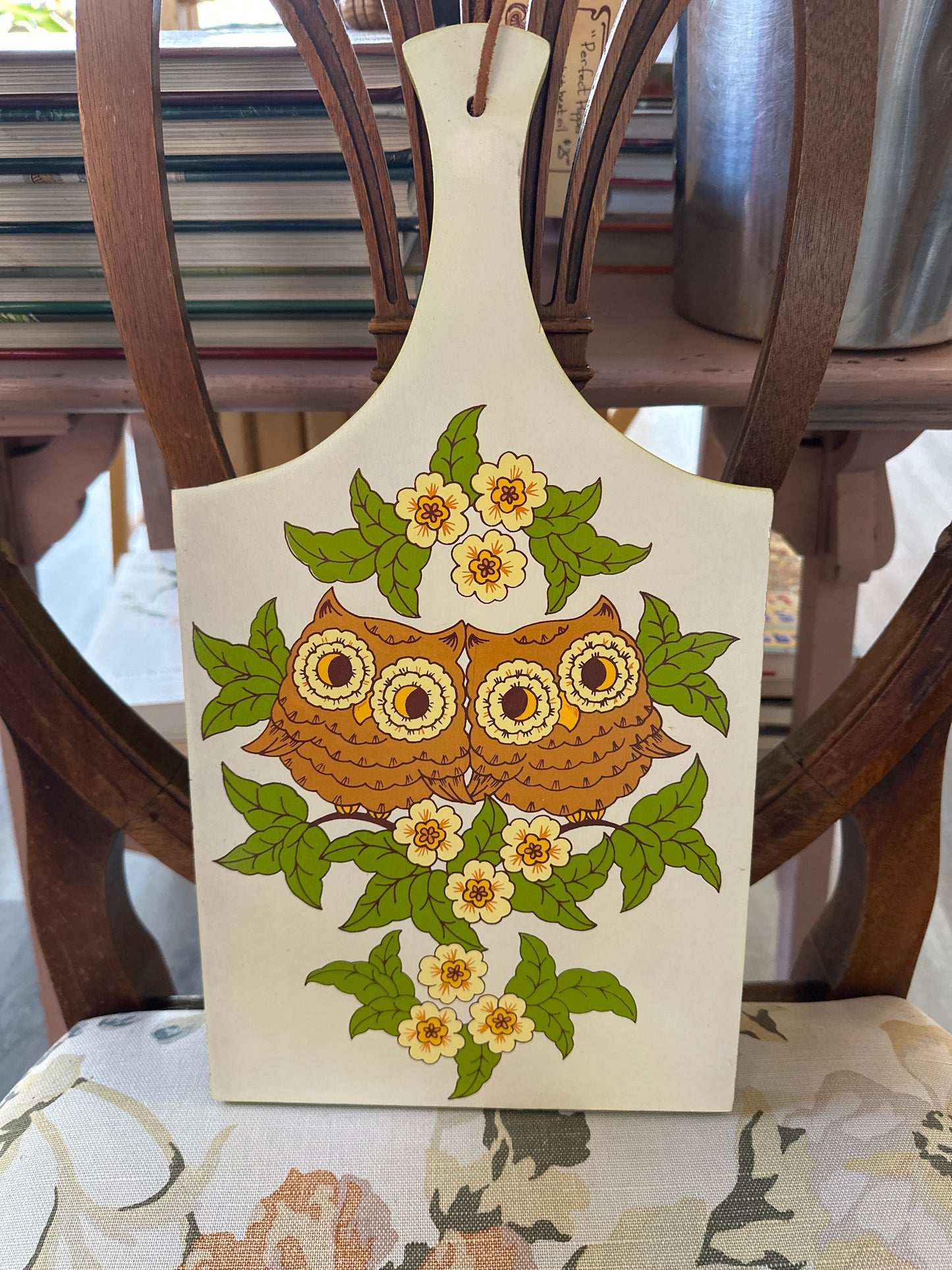 1970s Owl Pair Cutting Board