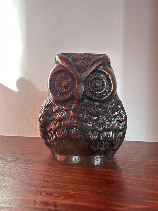 Copper Owl Paperweight