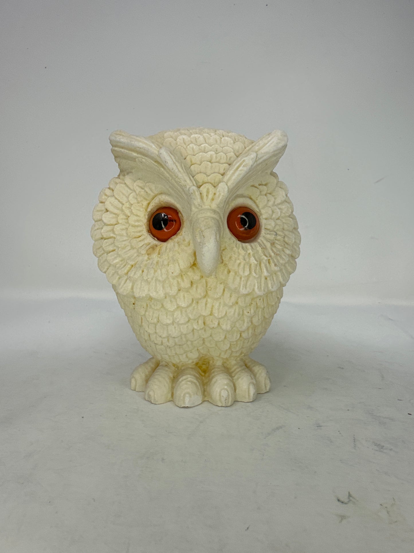 White Ceramic Souvenir  Owl - Made in England