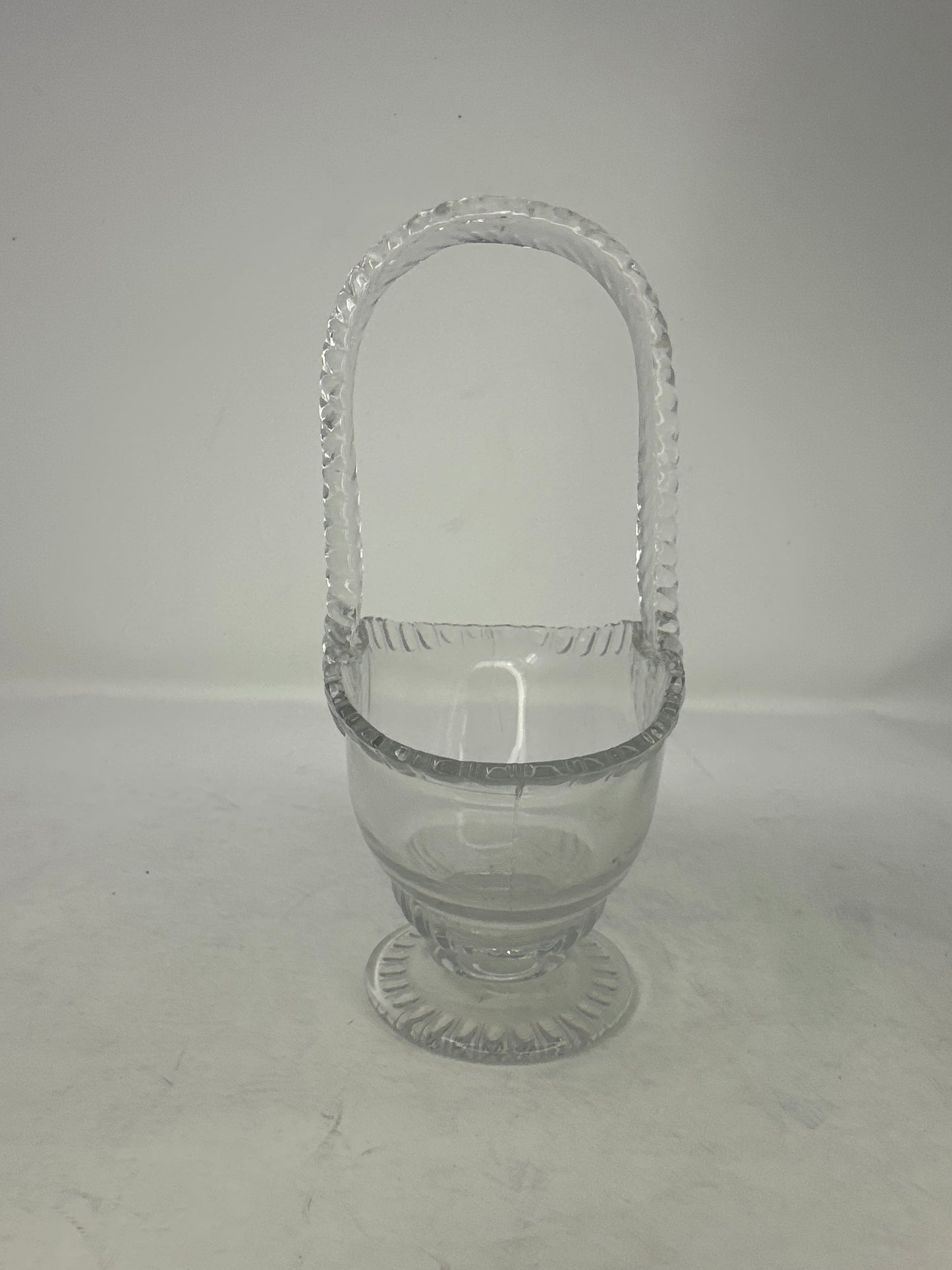 Vintage Clear Glass Basket