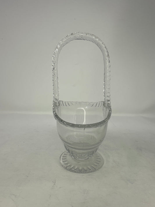 Vintage Clear Glass Basket