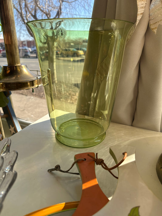 Handblown Green Glass Vase