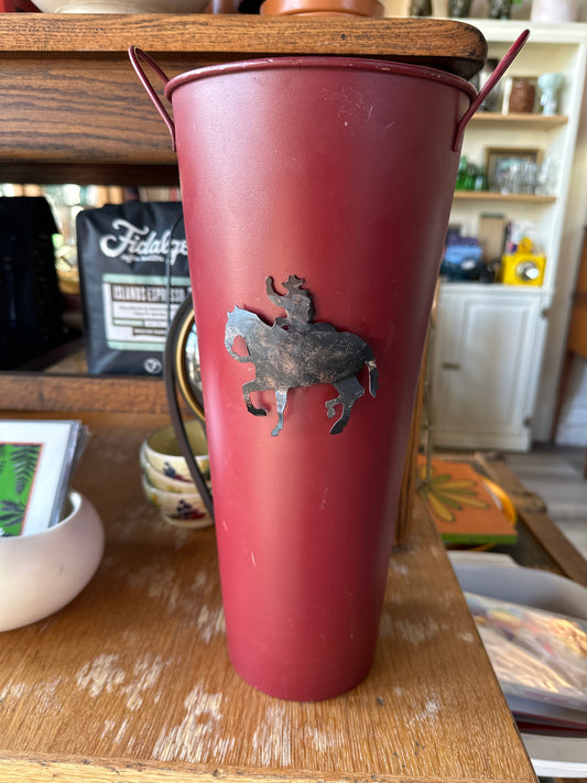 Cowboy Tin Bucket