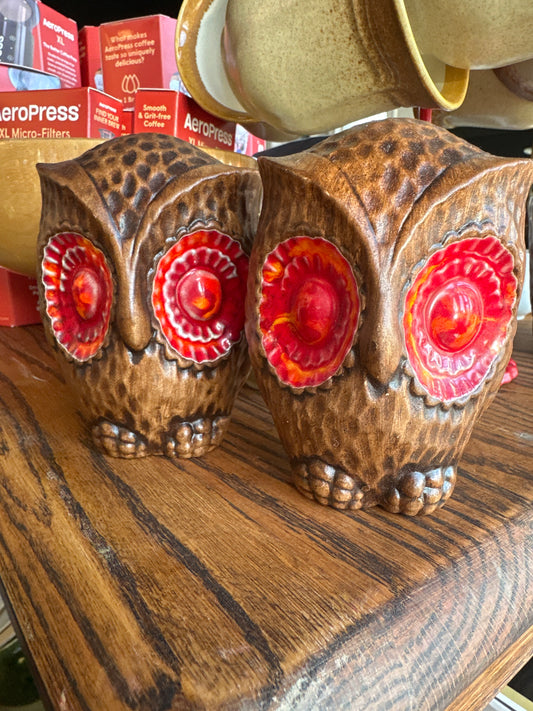 Vintage Treasure Craft Owl Salt and Pepper Shakers