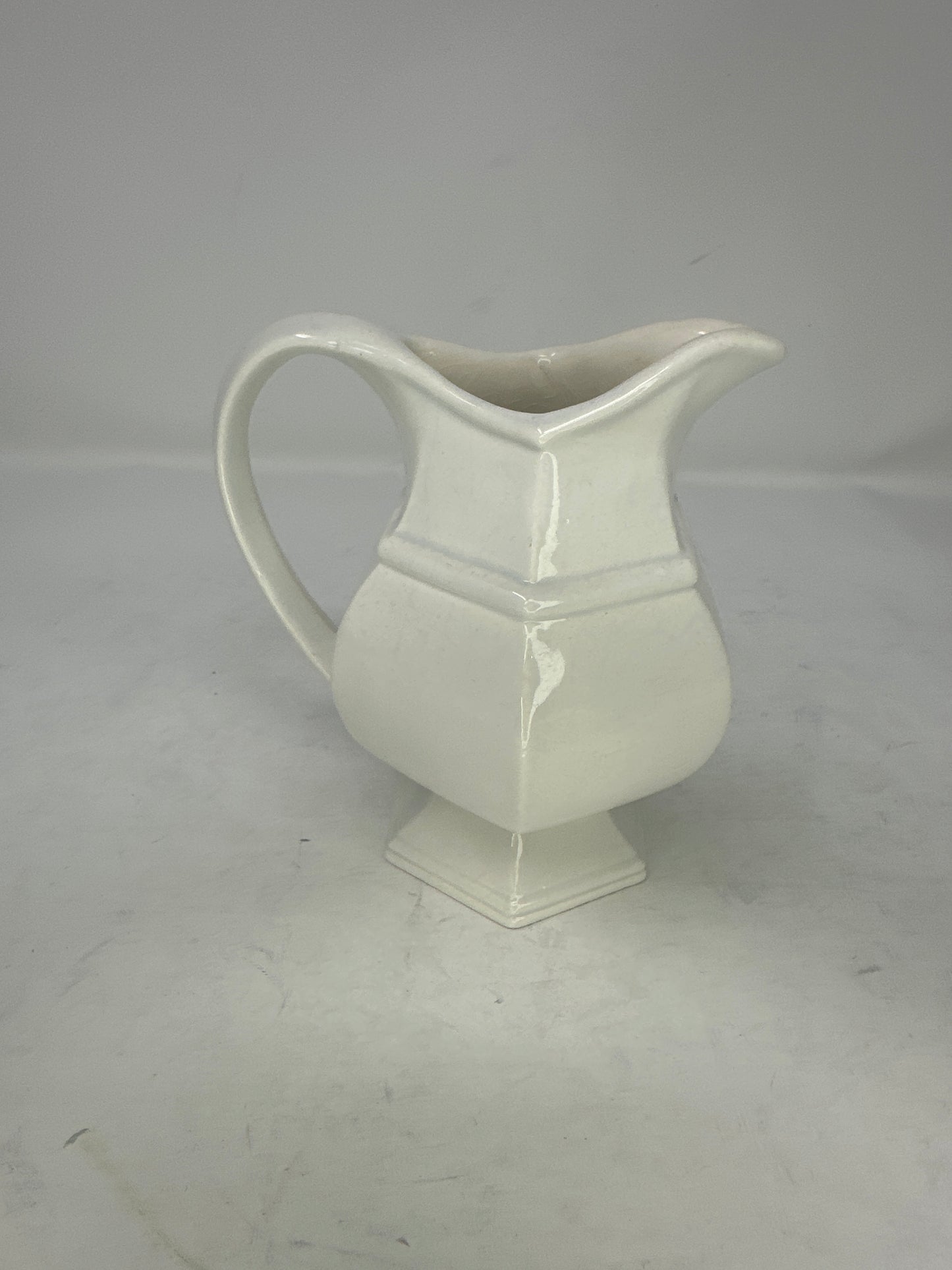 White Ironstone Creamer