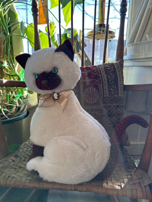 Vintage Applause After Eight Cameo Plush Siamese Cat circa 1986