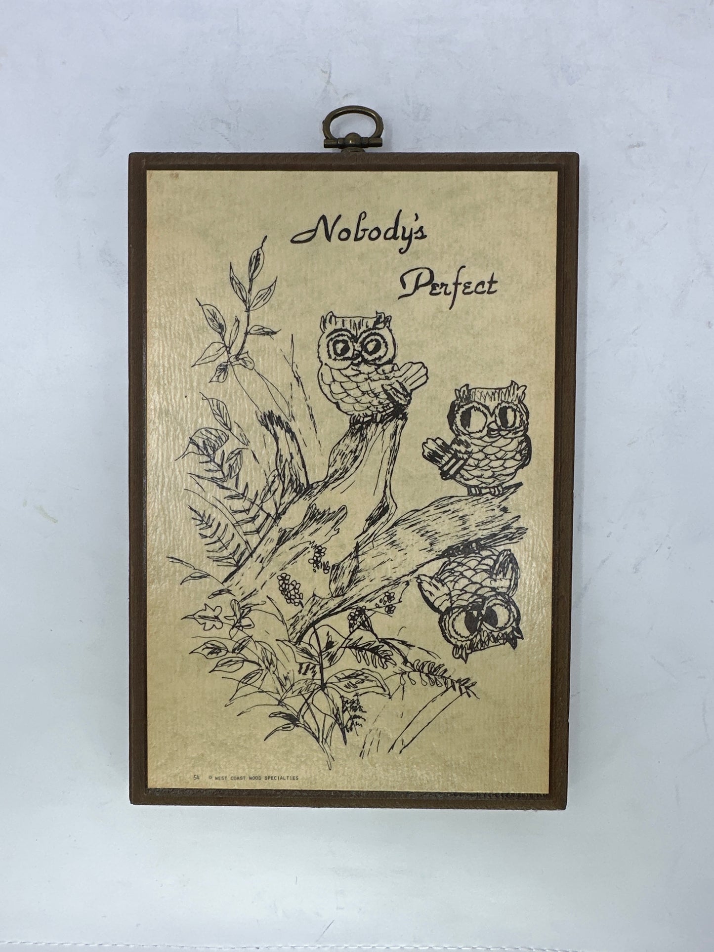 Owl Plaque - Perfect