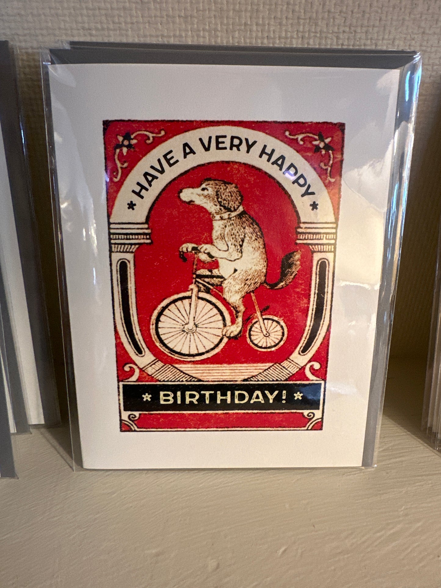 Dog on a Bike card